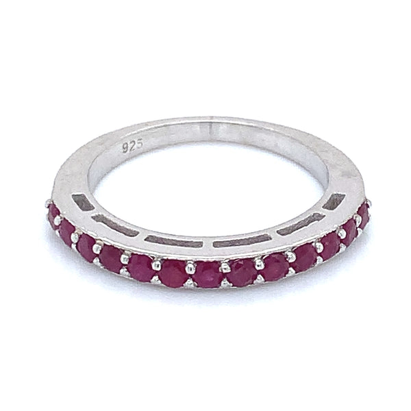 Anillo de rubí en plata 925