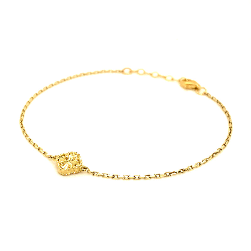 Pulsera (trébol dorado) en oro amarillo 10kt. 20cm