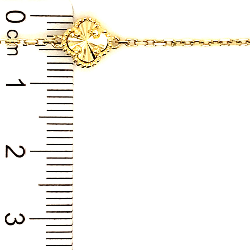 Pulsera (trébol dorado) en oro amarillo 10kt. 20cm