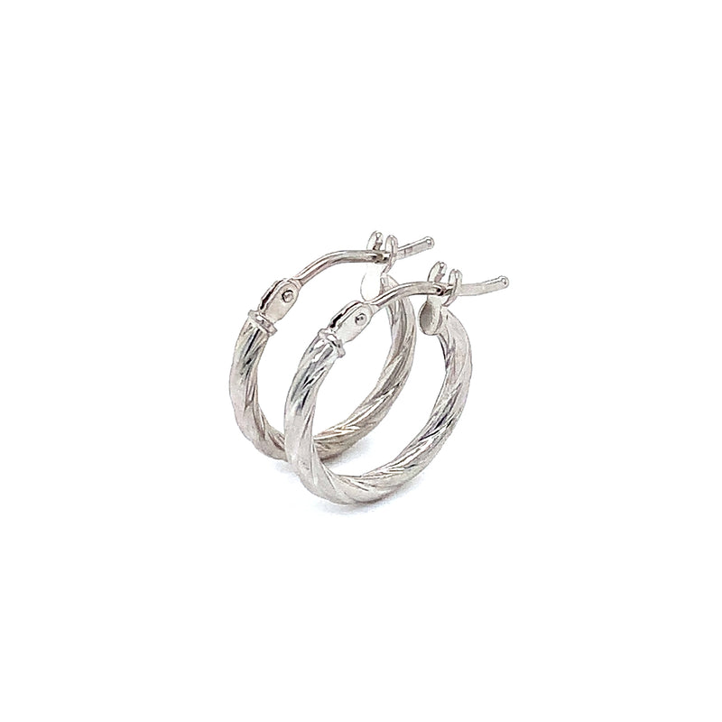 Argollas en oro blanco 10kt