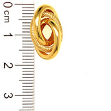 Aretes en oro amarillo 10kt.