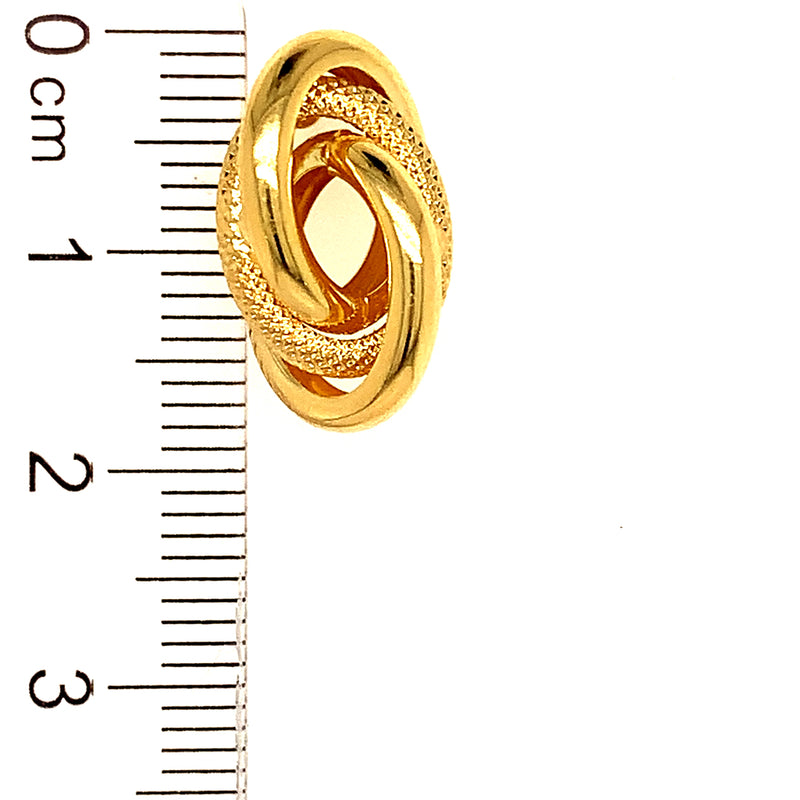 Aretes en oro amarillo 10kt.