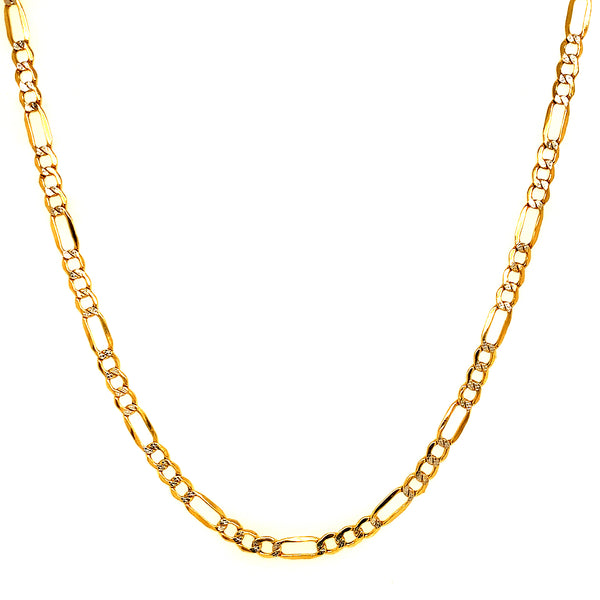 Cadena (cartier) en oro amarillo 10k 60cm