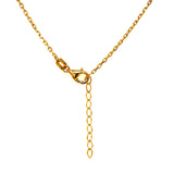 Collar (trébol rojo agata) en oro amarillo 10kt. 45/48cm