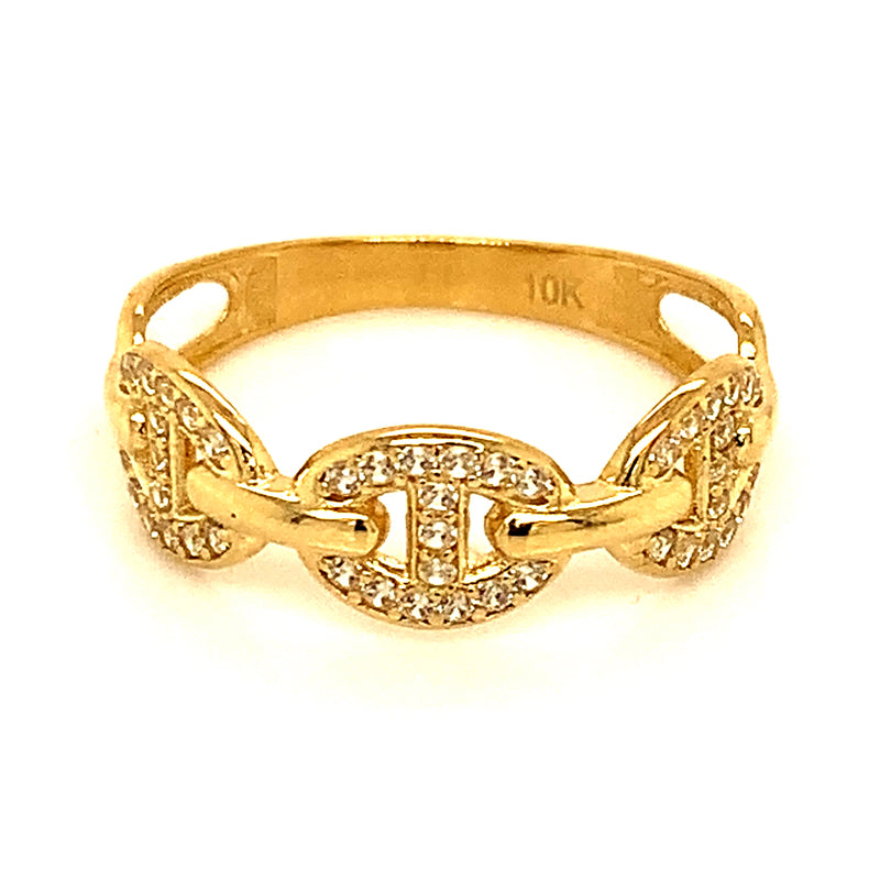 Anillo en oro amarillo 10kt.