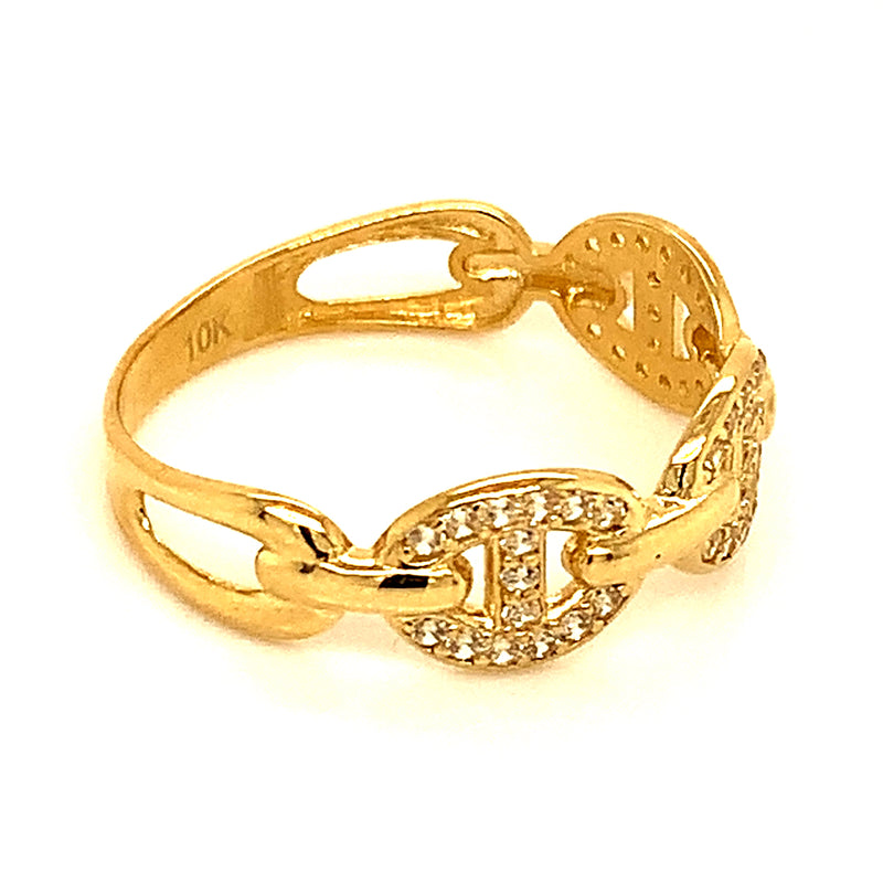 Anillo en oro amarillo 10kt.