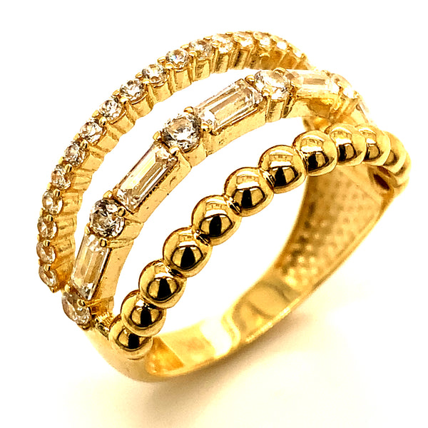 Anillo en oro amarillo 10kt.