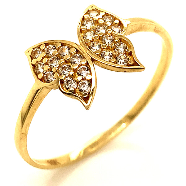 Anillo (mariposa) en oro amarillo 10kt.