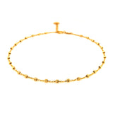 Tobillera (bolitas) en oro amarillo 10kt. 26CM