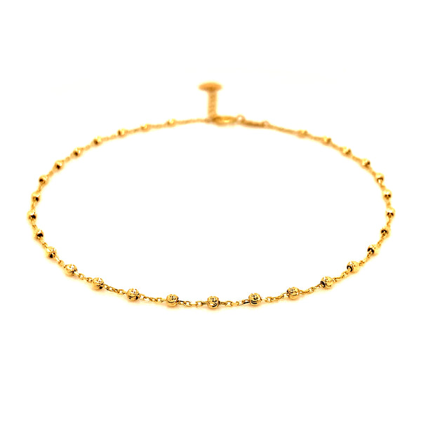 Pulsera (bolitas) en oro amarillo 10kt.