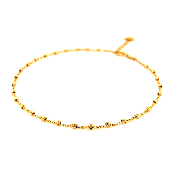 Pulsera (bolitas) en oro amarillo 10kt.