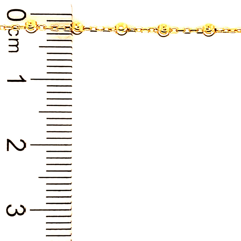 Tobillera (bolitas) en oro amarillo 10kt. 26CM