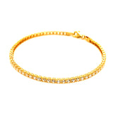 Pulsera (circones) en oro amarillo 10kt.
