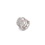 Huggies con circones en oro blanco 10k
