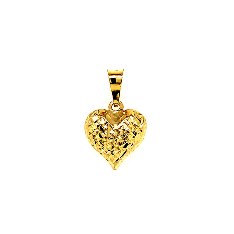 Dije (corazón) en oro amarillo 10k