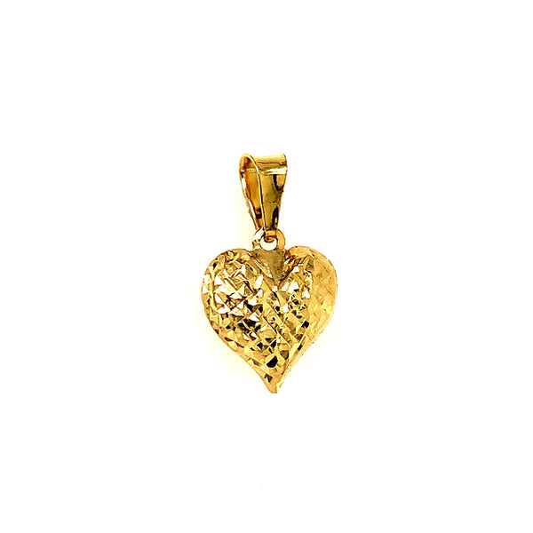 Dije (corazón) en oro amarillo 10k