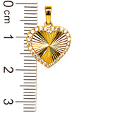 Dije (corazón) con circones en oro amarillo 10k