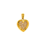 Dije (corazón) con circones en oro amarillo 10k