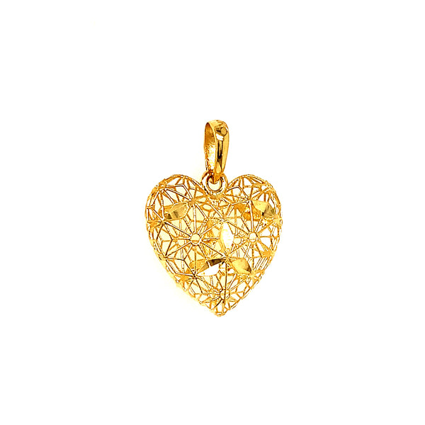 Dije (corazón) en oro amarillo 10k