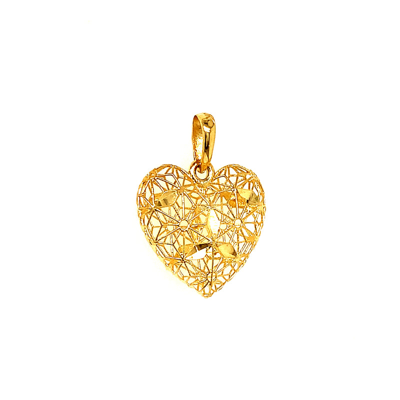 Dije (corazón) en oro amarillo 10k