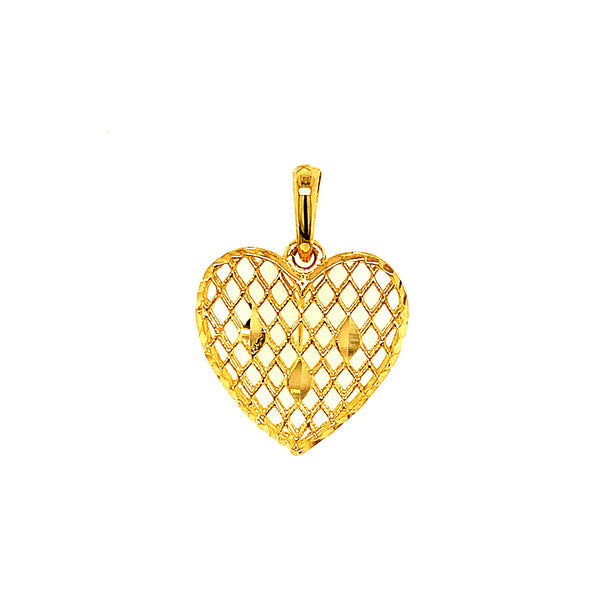 Dije (corazón) en oro amarillo 10k
