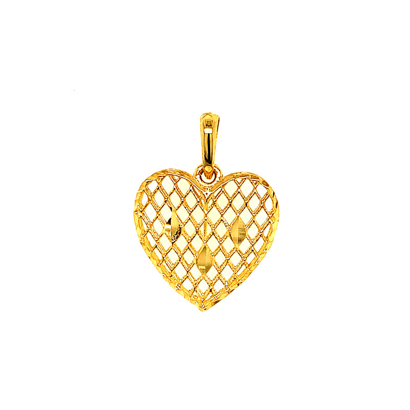 Dije (corazón) en oro amarillo 10k