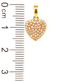 Dije (corazón) con circones en oro amarillo 10k