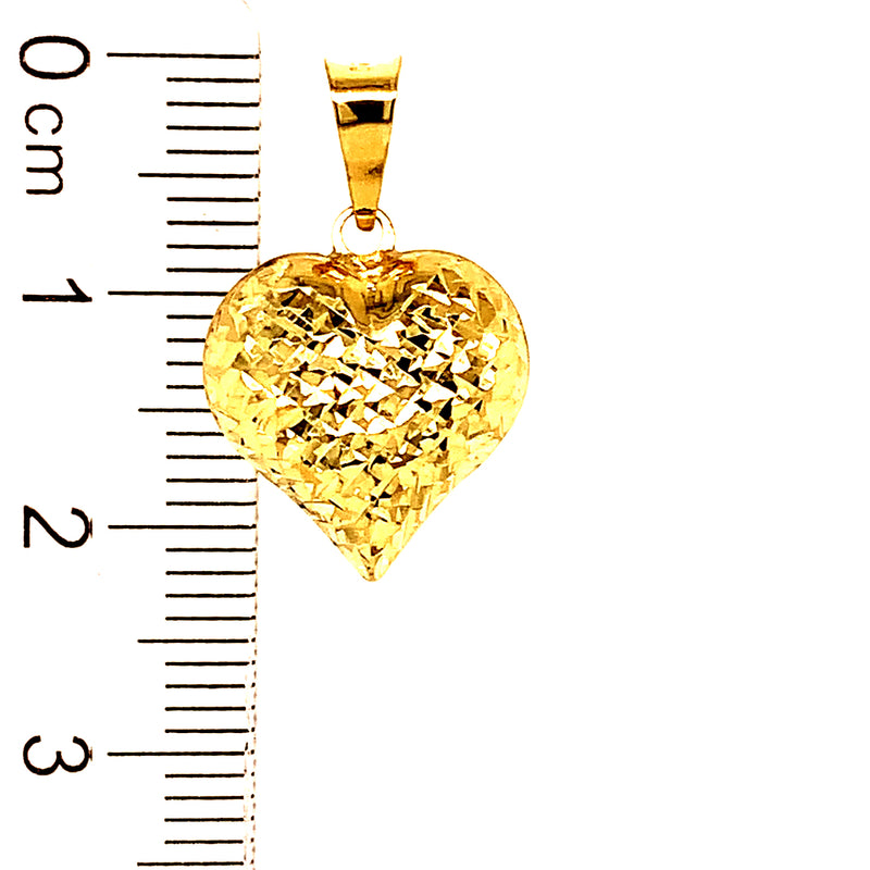 Dije (corazón) en oro amarillo 10k