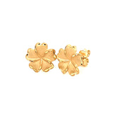Aretes (flor) en oro amarillo 10kt.
