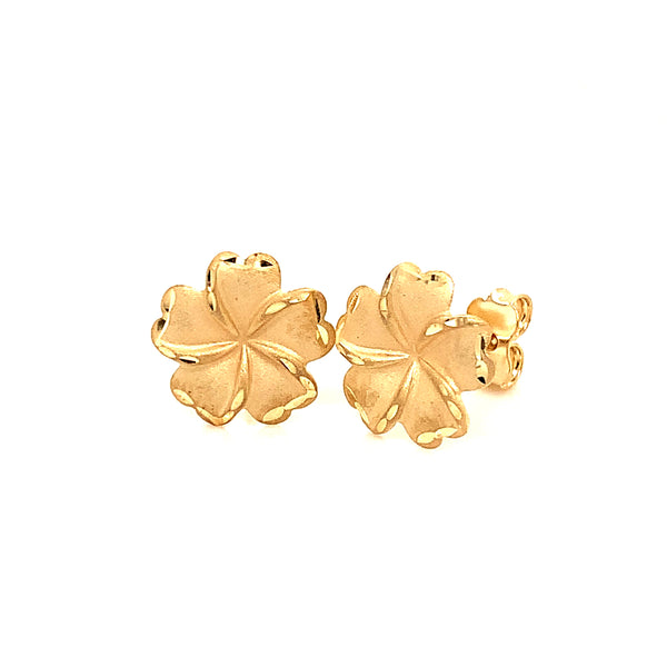 Aretes (flor) en oro amarillo 10kt.