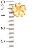 Aretes (flor) en oro amarillo 10kt.