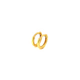 Huggies (liso) en oro amarillo 10k