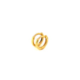Huggies (liso) en oro amarillo 10k