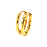 Huggies (liso) en oro amarillo 10k