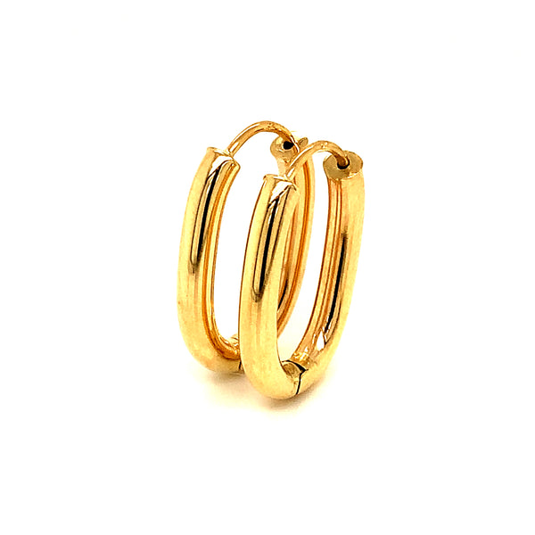 Huggies (liso) en oro amarillo 10k