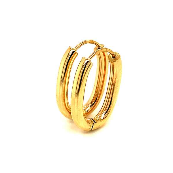Huggies (liso) en oro amarillo 10k
