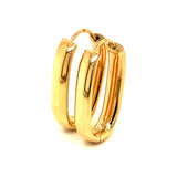 Huggies (liso) en oro amarillo 10k
