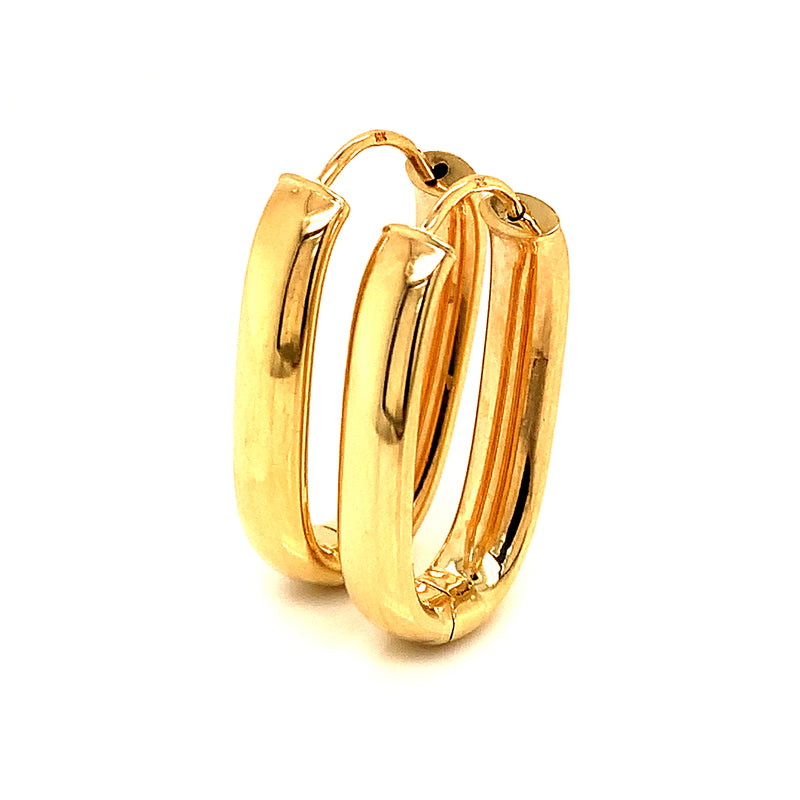 Huggies (liso) en oro amarillo 10k