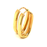 Huggies (liso) en oro amarillo 10k