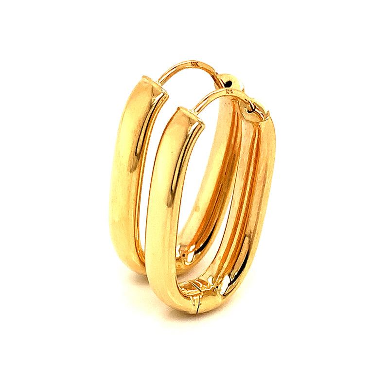Huggies (liso) en oro amarillo 10k