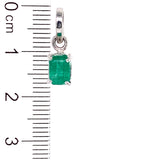 Dije de esmeralda en plata 925.