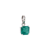 Dije de esmeralda en plata 925.