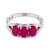 Anillo de rubí en plata 925