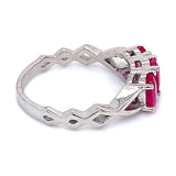 Anillo de rubí en plata 925