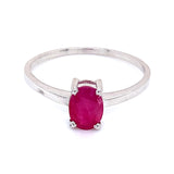 Anillo de rubí en plata 925