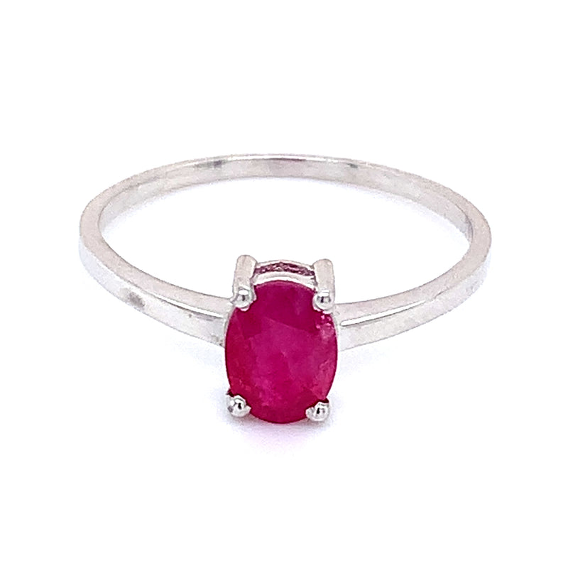 Anillo de rubí en plata 925