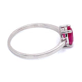 Anillo de rubí en plata 925
