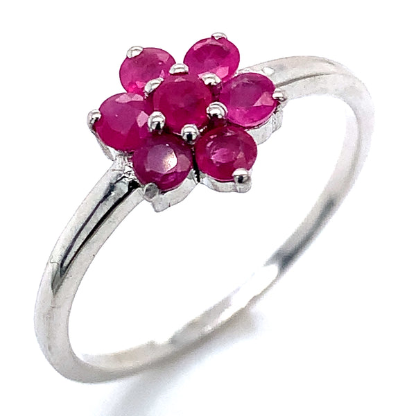 Anillo de rubí en plata 925