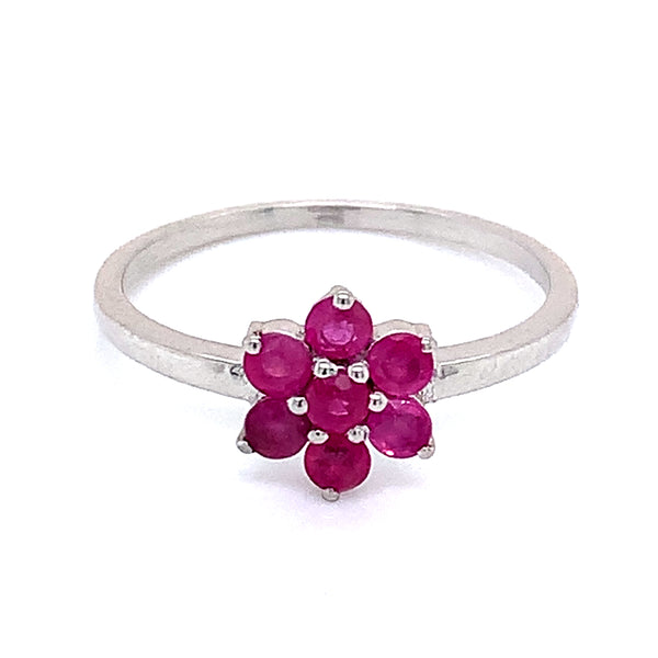 Anillo de rubí en plata 925