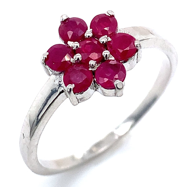 Anillo de rubí en plata 925